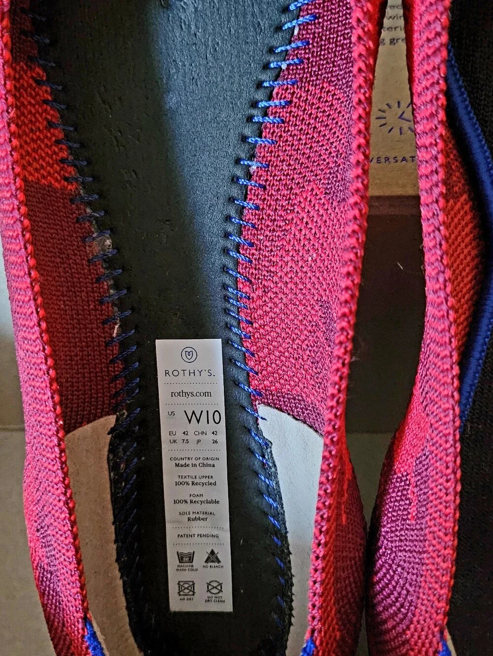 Rothy's The Point Red Camo Flats Size 10